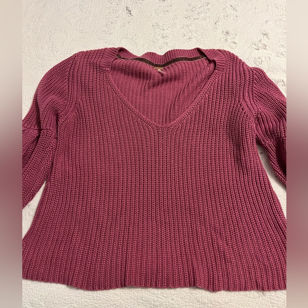 Purple Free People sweater size Large